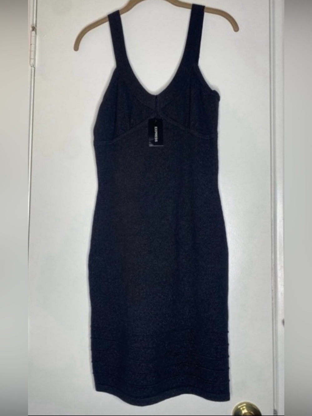 BNWT Express Black Glitter Bodycon Dress Woman’s Small